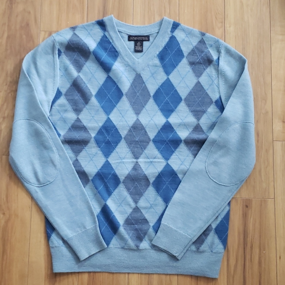 Banana Republic Argyle V-Neck Sweater